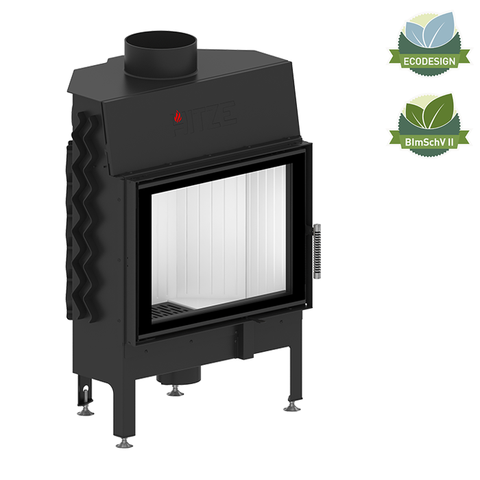 Zestaw kominek powietrzny stalowy KRATKI LUCY BLACK 12 kW Ø 200 z akcesoriami HITZE ALBERO AL11SH kominek fireplace DECOR 2 - Zestaw kominek powietrzny stalowy KRATKI LUCY BLACK 12 kW Ø 200 z akcesoriami